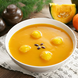 Sweet pumpkin porridge in a bowl