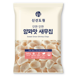 Sweet onion flavored shrimp chips snack package